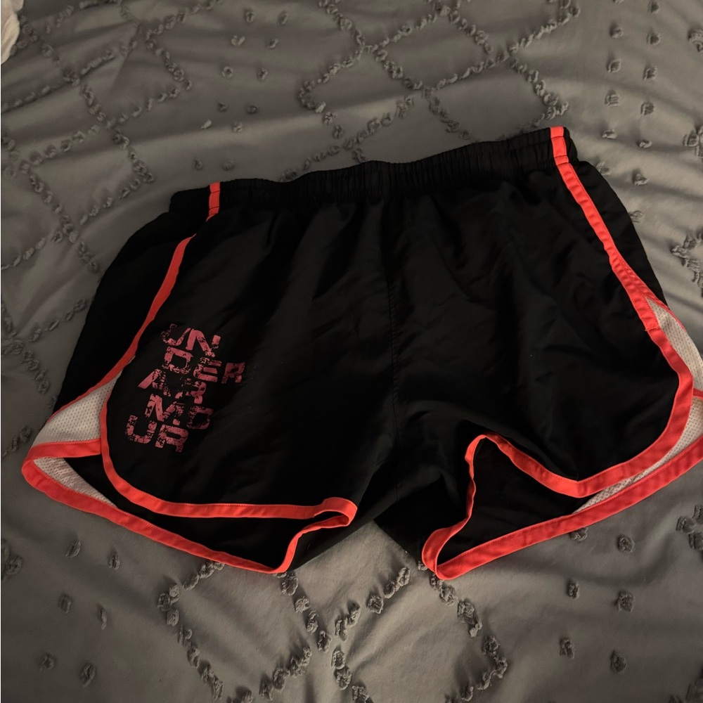 Under Armour Women's Black Shorts with Pink Trim